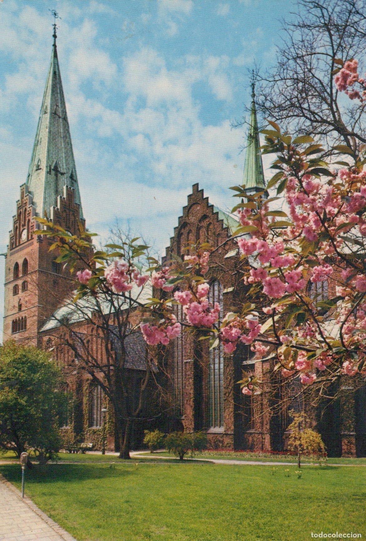Postais: Sweden Malm&ouml; Malmo St Petri Kyrka Church With Cherry Blossoms *YAM088