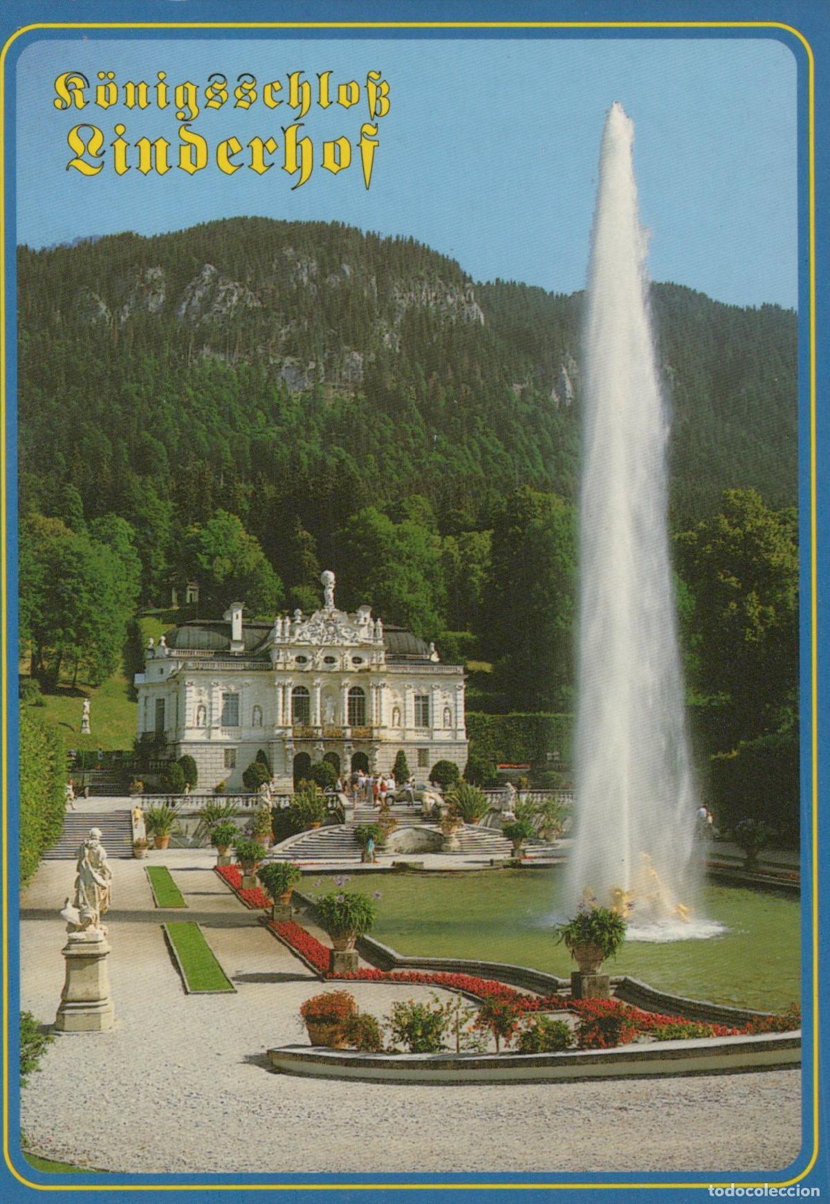 Postais: Germany Linderhof Palace Main Facade With Fountain Unposted *YAM062