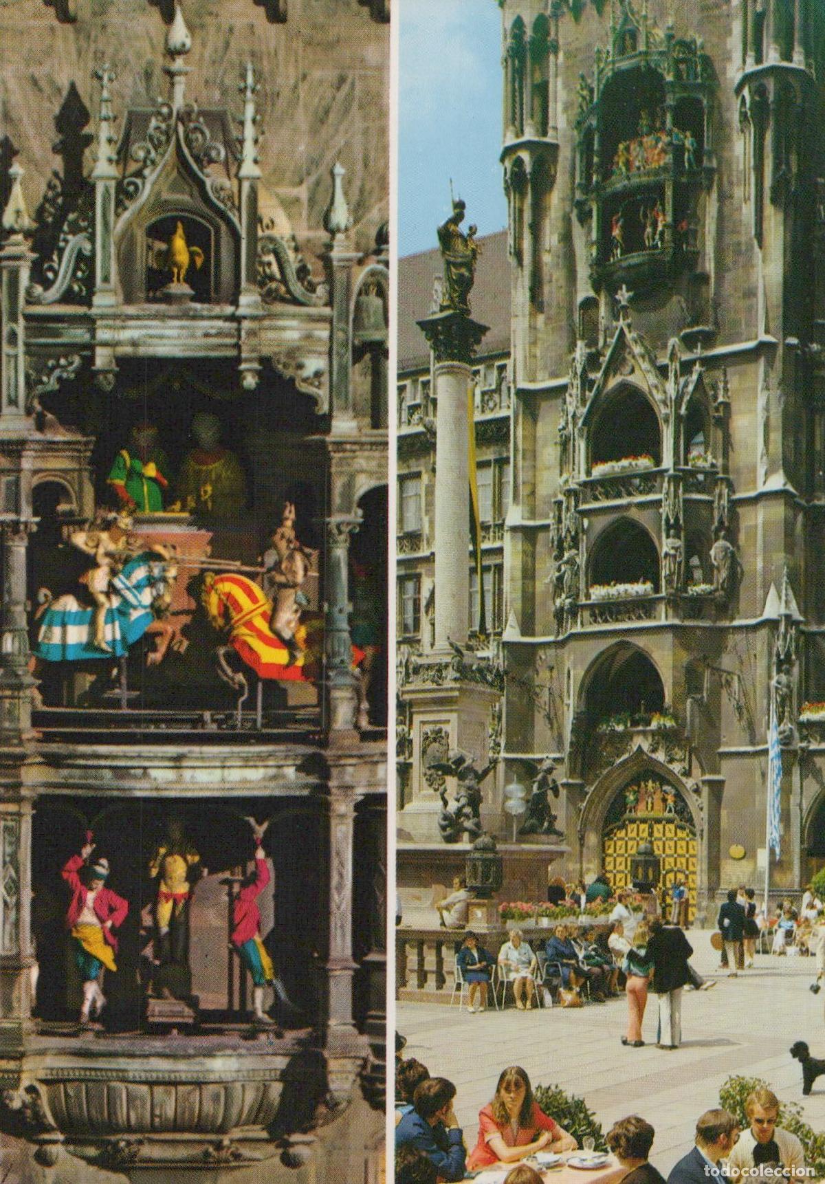 Postais: Germany Munich City Hall and Glockenspiel Rathaus Tower Chimes Unposted *YAM099
