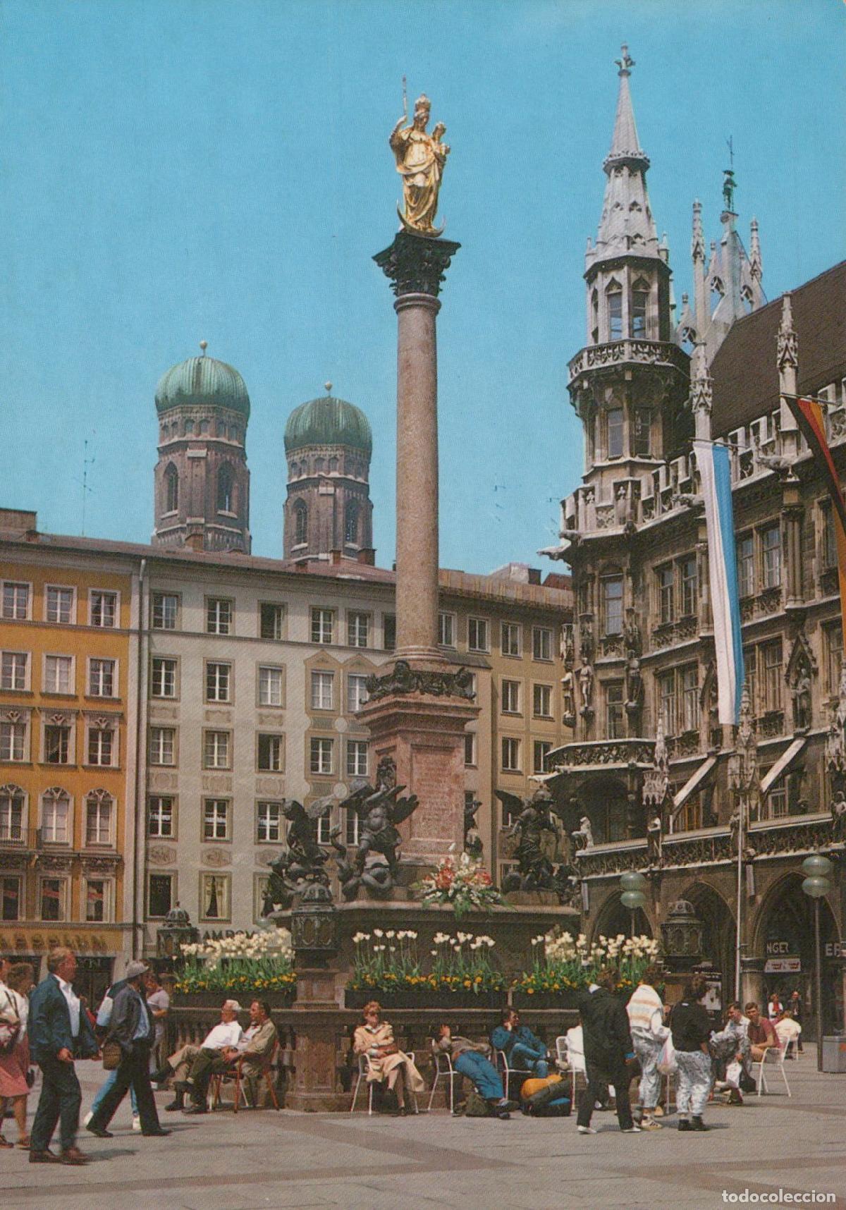 Postais: Germany Munich Marienplatz With St Mary S Column Frauenkirche Unposted *YAM100