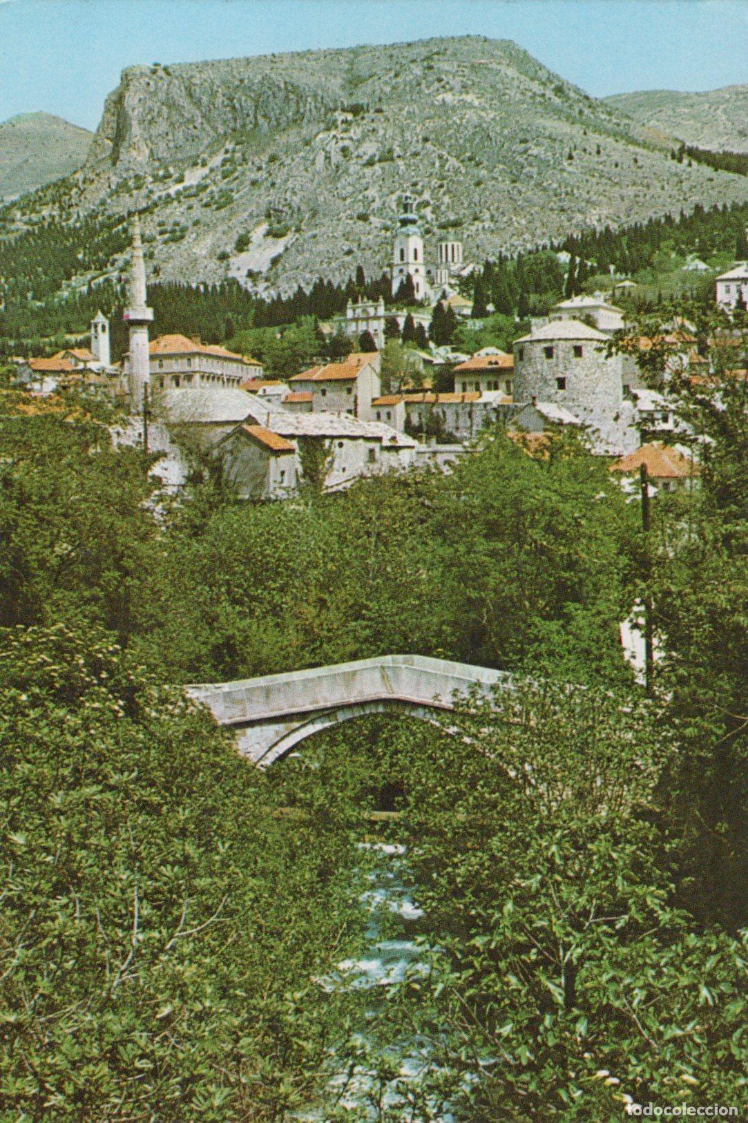 Cartoline: Bosnia and Herzegovina Mostar Kriva Cuprija Bridge Mountain Landscape *YAM072