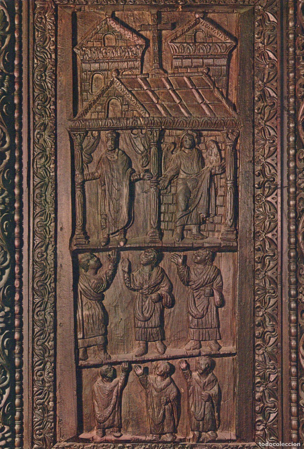 Cartoline: Italy Rome Wooden Door Carving of Zacharias At the Temple Basilica DI S *YAM103