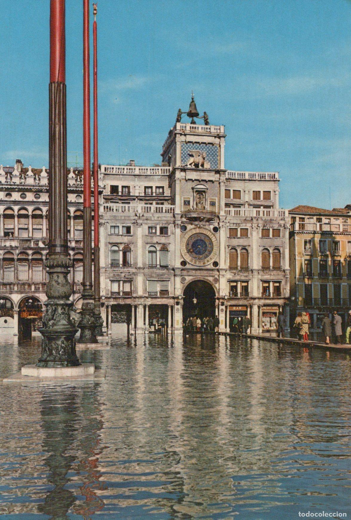 Cartoline: Italy Venice St Mark S Square High Tide Flooded Piazza San Unposted *YAM076