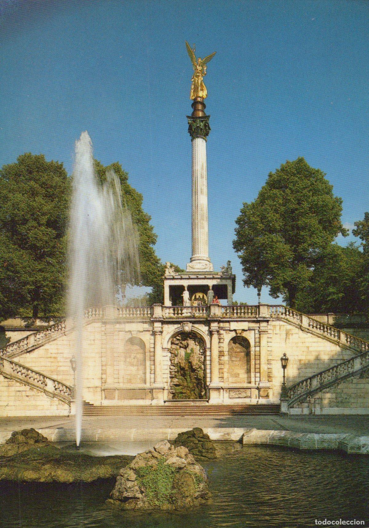 Cartoline: Germany Munich Friedensengel Angel of Peace Fountain Unposted *YAM077