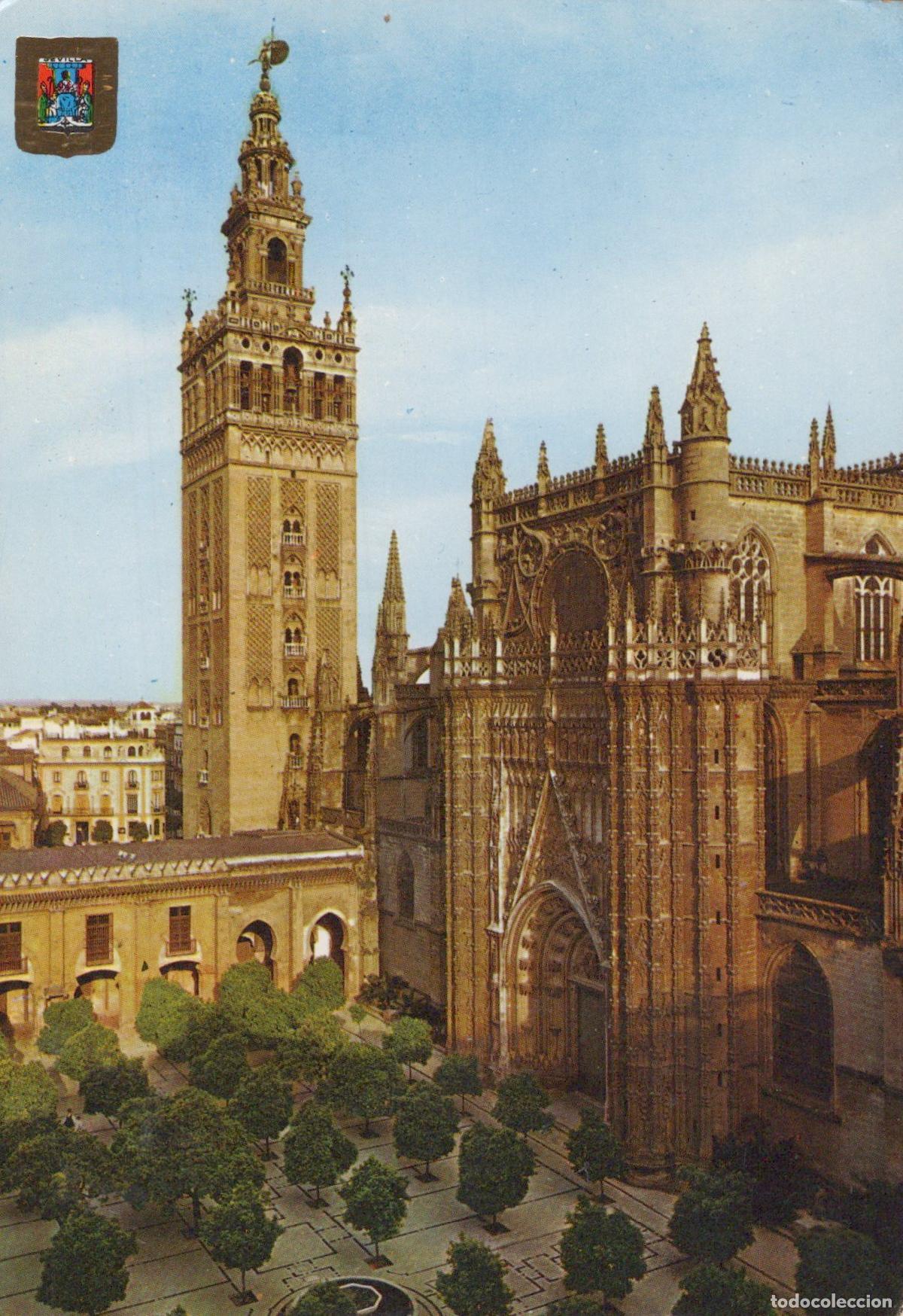 Postais: Spain Seville Cathedral and Giralda Tower Historic Architecture *YAM119