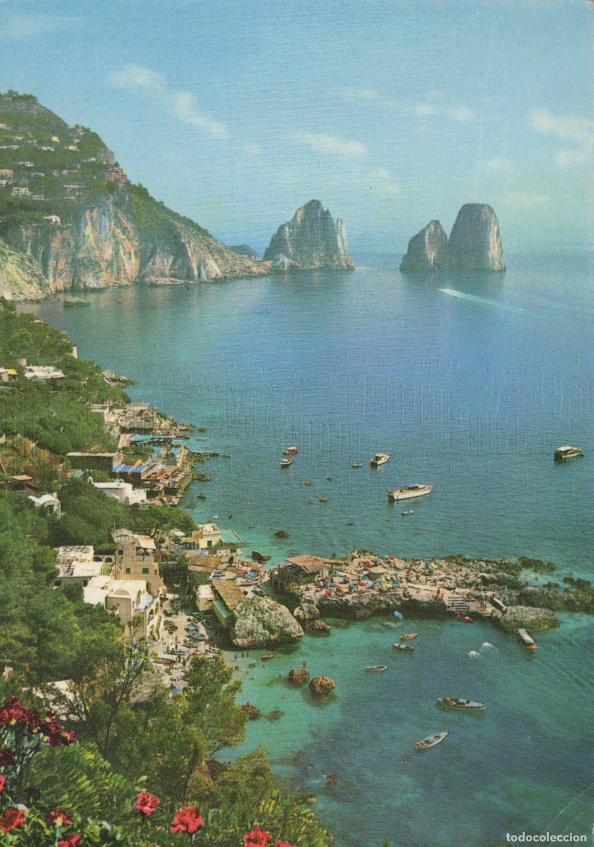 Postais: Italy Capri Marina Piccola Seen From Above Faraglioni Rocks *YAM133