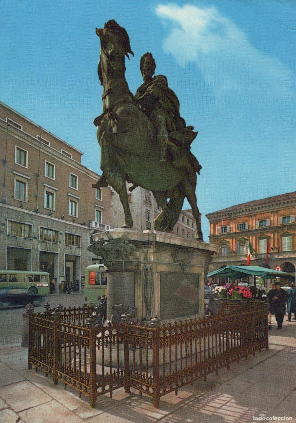 Postales: Italy Piacenza Equestrian Monument To Alessandro Farnese City Square *YAM139