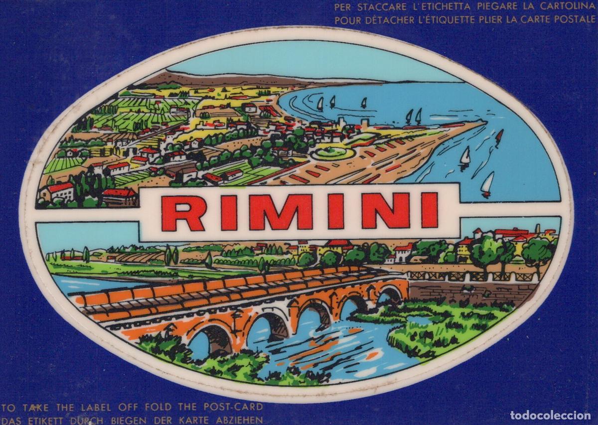 Postales: Italy Rimini Coastal City View With Bridge and Beach Vintage Unposted *YAM174