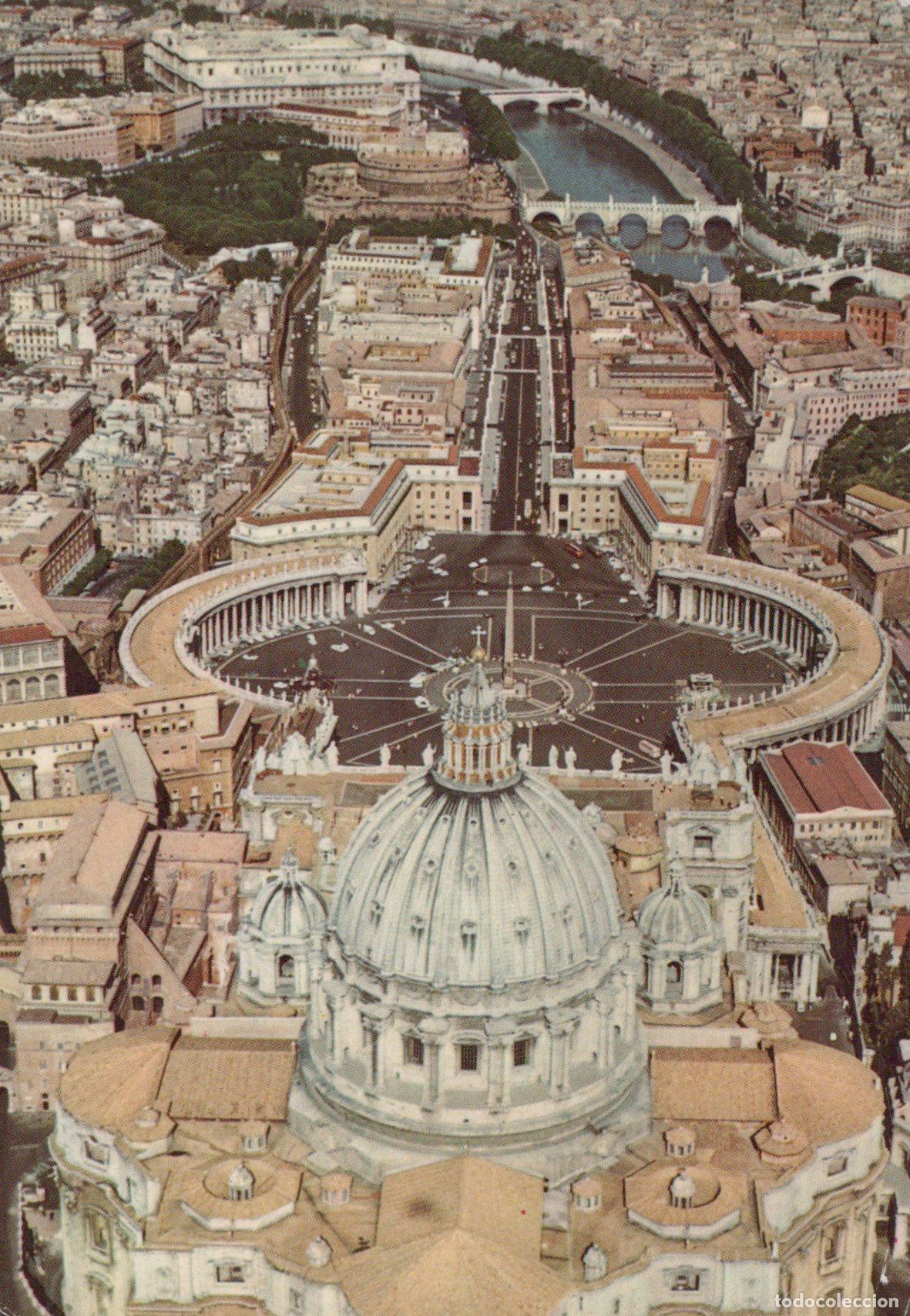 Cartoline: Vatican City Vatican City Aerial View St Peter S Basilica Square Rome *YAM136