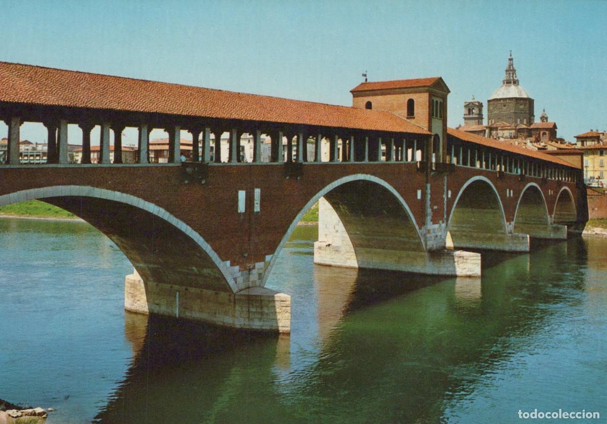 Cartoline: Italy Pavia Ponte Coperto Covered Bridge Over Ticino River Unposted *YAM198