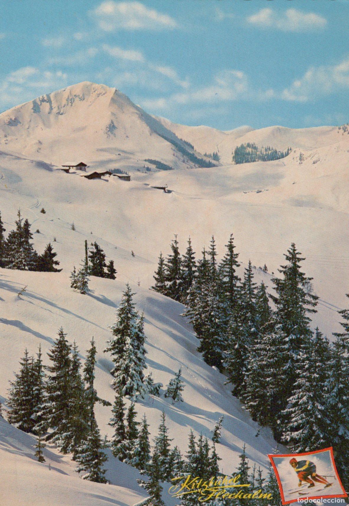 Cartoline: Austria Kitzb&uuml;hel Ski Paradise Obere Fleckalm Hahnenkamm Winter Sports *YAM141