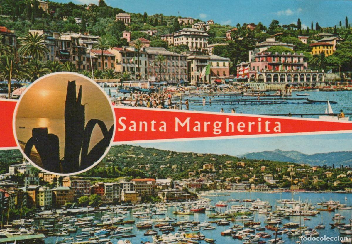 Cartes Postales: Italy Santa Margherita Ligure Panoramic View of Harbor Town *YAM205