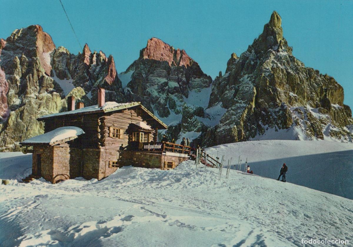 Cartes Postales: Italy Tre Cime DI Lavaredo Mountain Hut Skiers Winter Landscape Unposted *YAM157