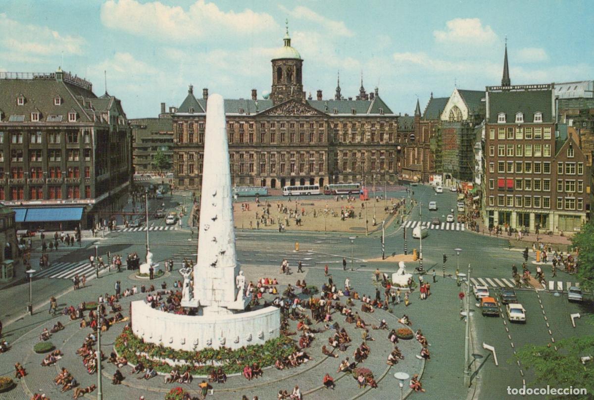 Postkarten: Netherlands Amsterdam Dam Square National Monument Royal Palace People *YAM233
