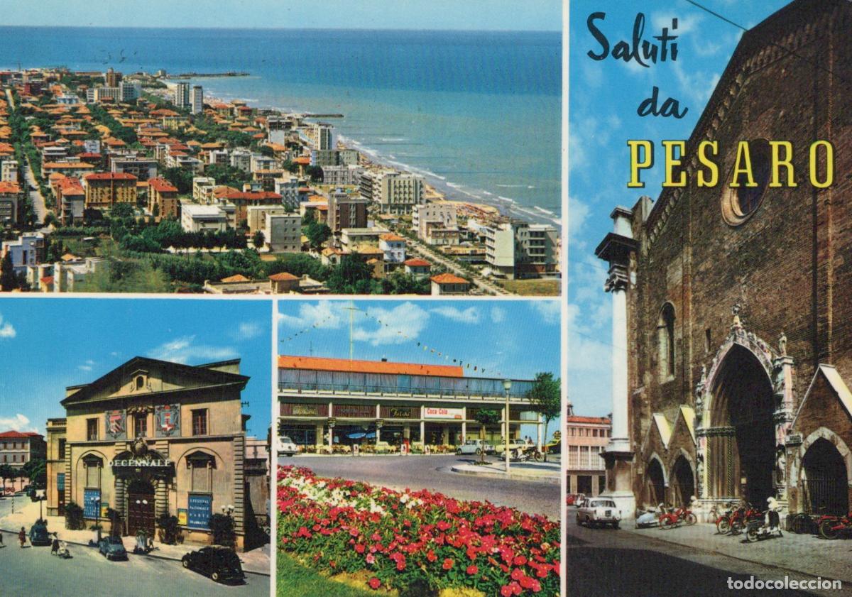 Postales: Italy Pesaro Multi View Panoramic Coastline Church Buildings *YAM250