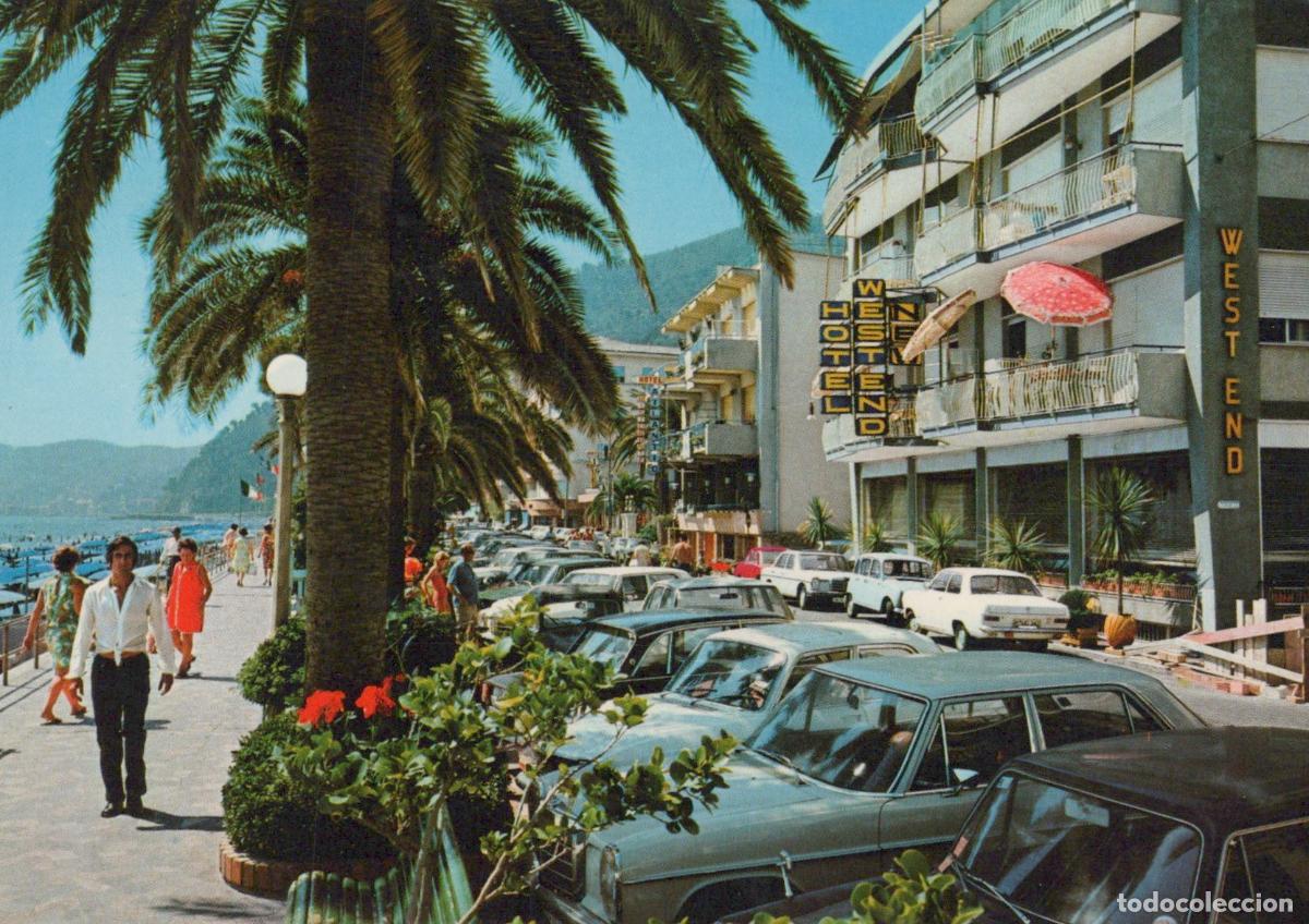 Postales: Italy Alassio Promenade Along the Sea and Grand Hotels West End *YAM253