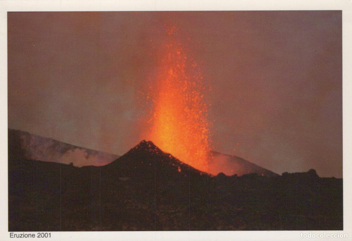 Postales: Italy Mount Etna Eruption 2001 Volcano Lava Flow Sicily Unposted *YAM192