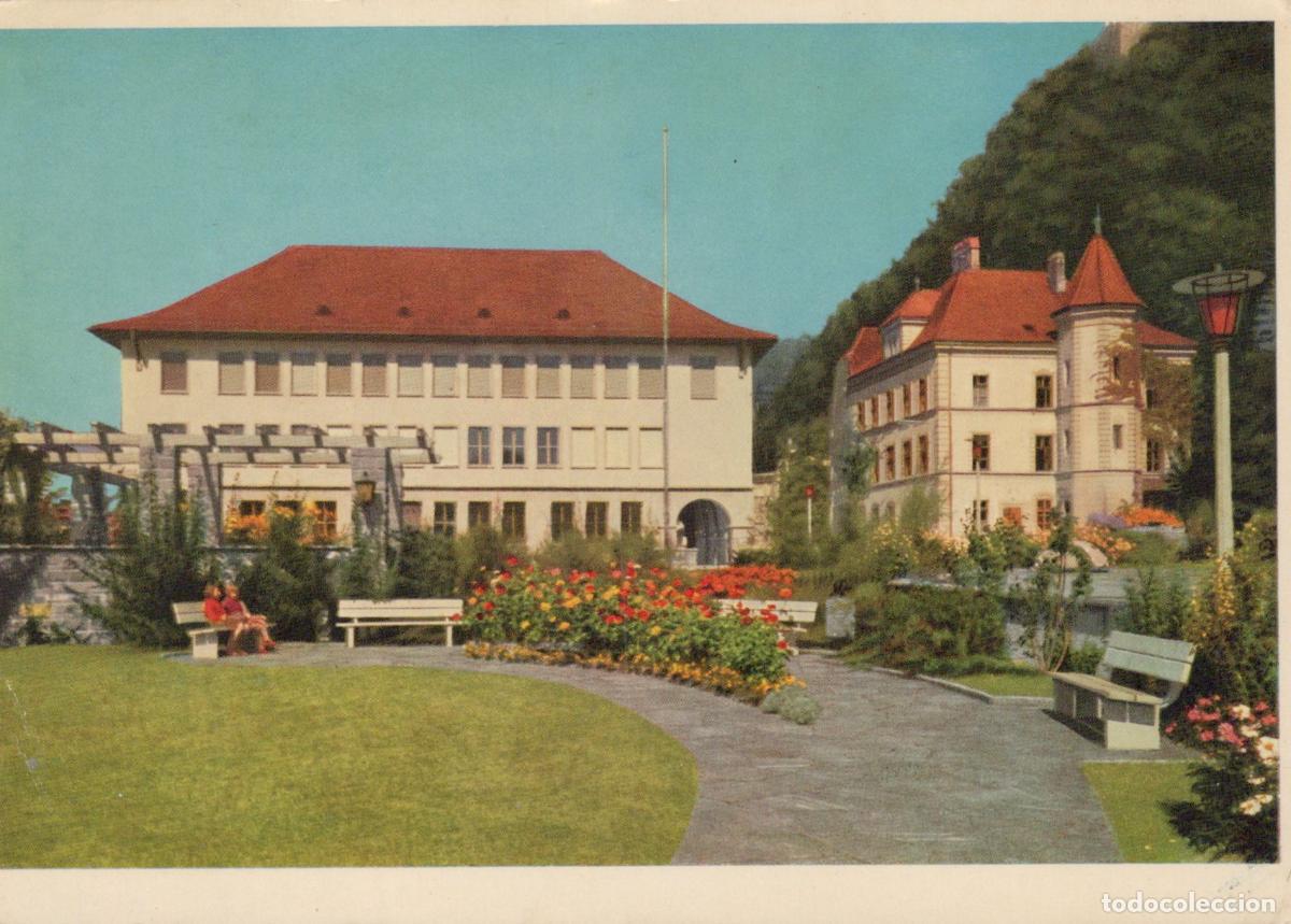 Postales: Liechtenstein Vaduz Landesbank 1953 Landesverweserhaus XVII Jahrhundert *YAM288