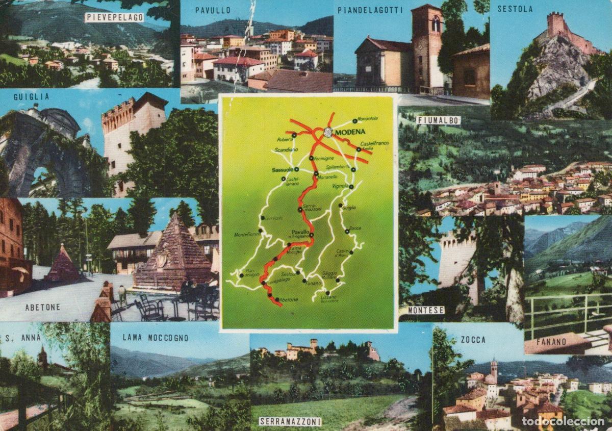 Cartes Postales: Italy Modena And Apennines Multi View With Map 1950s *YAM300
