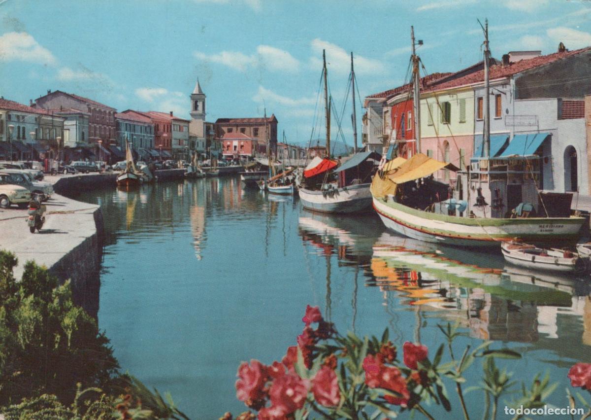 Cartes Postales: Italy Cesenatico Adriatic Riviera Canal Port Boats Architecture Vintage *YAM304