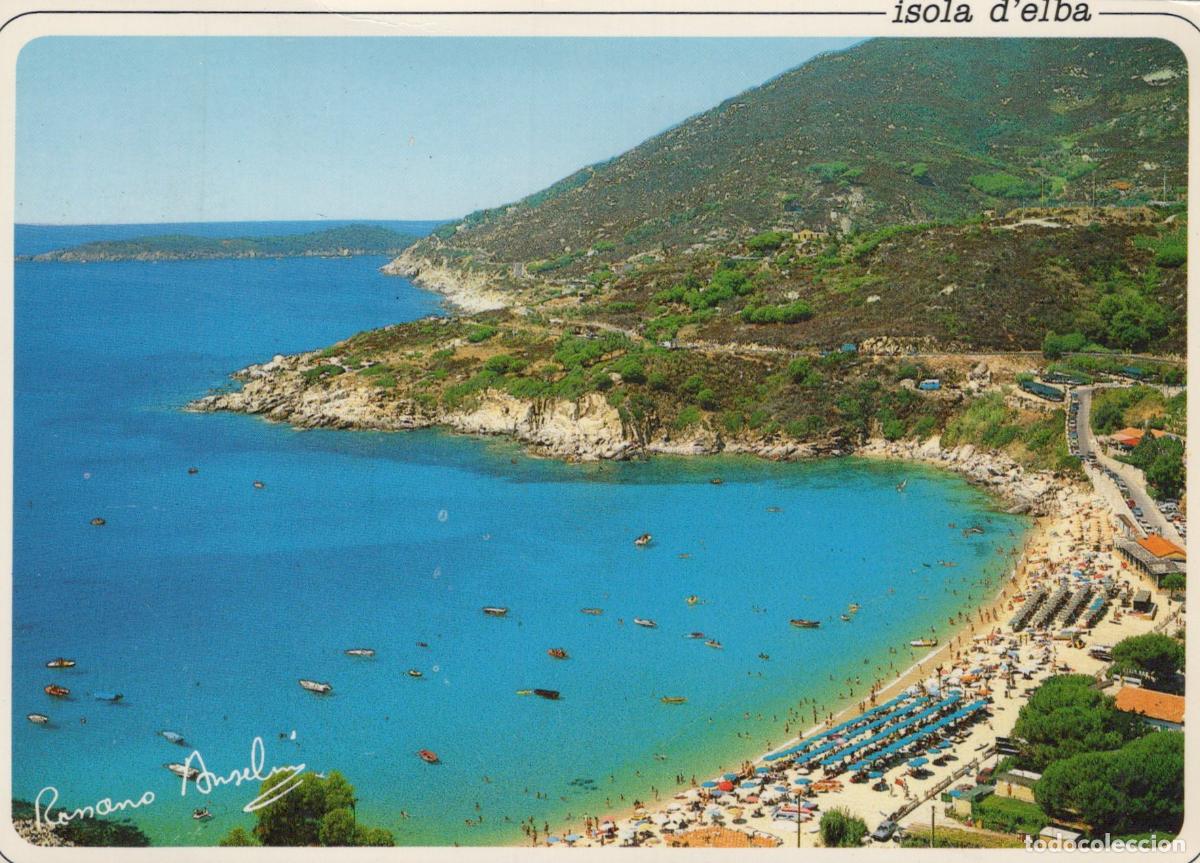 Cartes Postales: Italy Cavoli Isola D Elba Beach Aerial View Blue Sea Sunbathers *YAM226