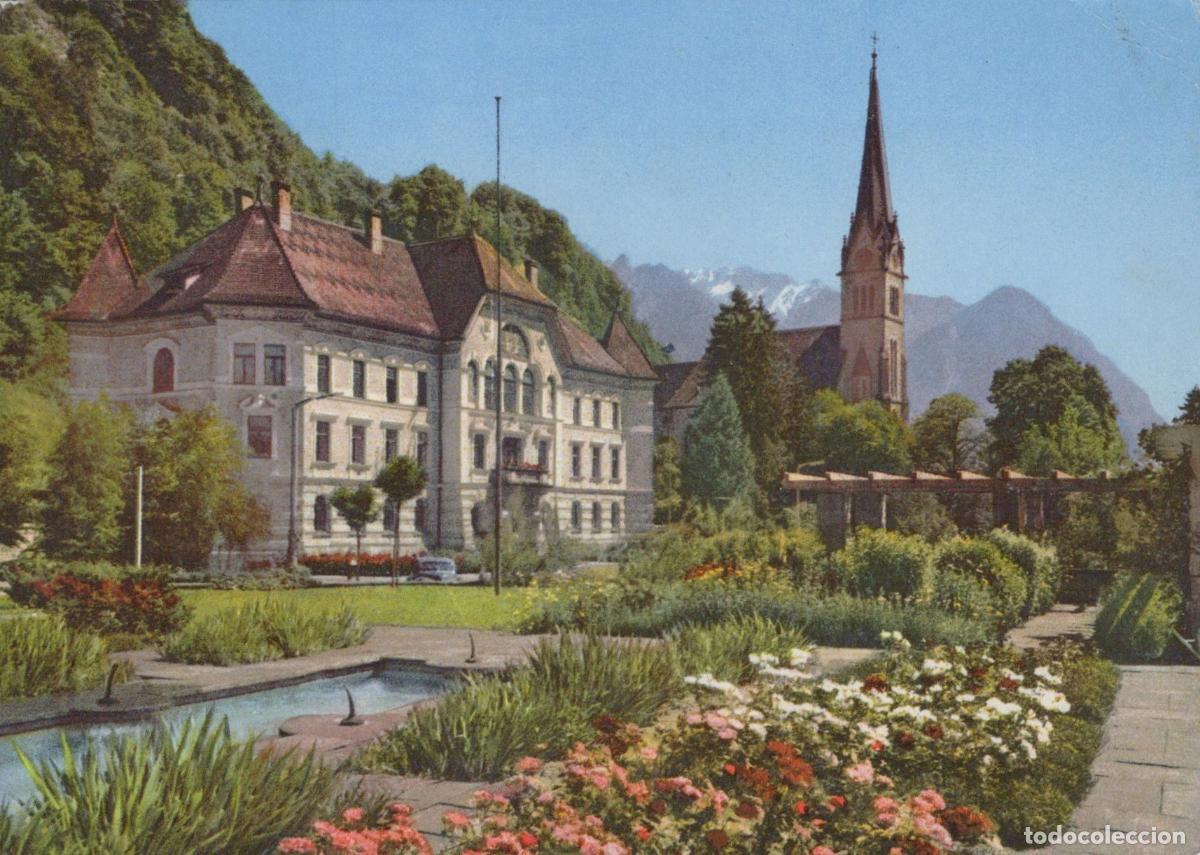 Cartes Postales: Liechtenstein Vaduz Government Building Cathedral Alpine Landscape *YAM321