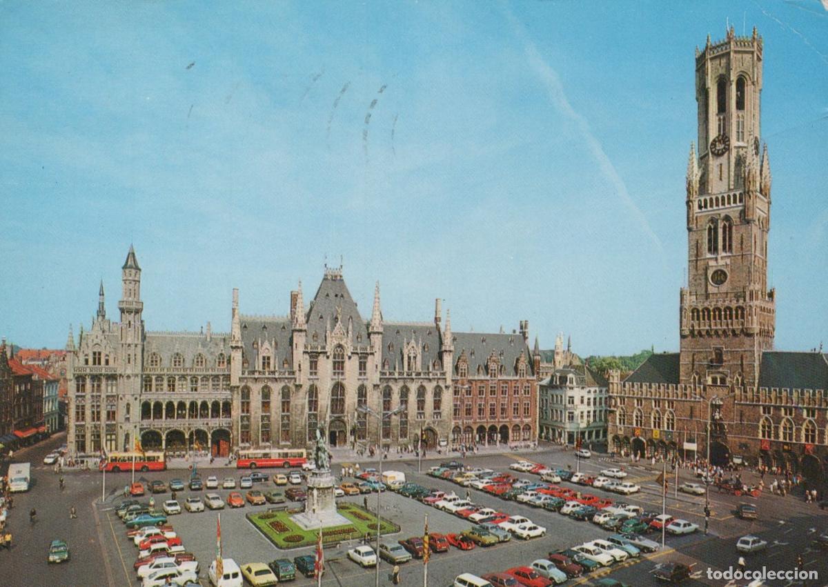 Cartes Postales: Belgium Bruges Marktplein Grand Place Market Square With Belfry Tower *YAM319