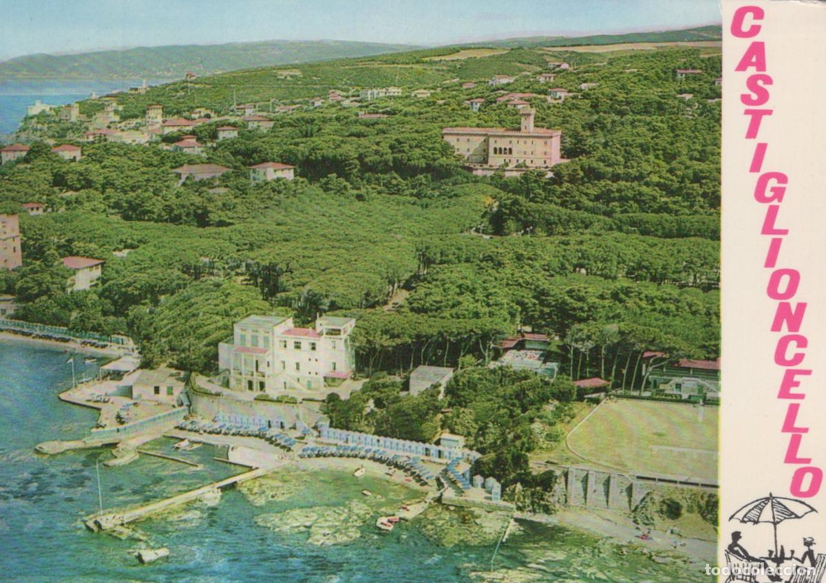 Postales: Italy Castiglioncello Villa Celestina Con Bagni Coastal View 1950s *YAM237