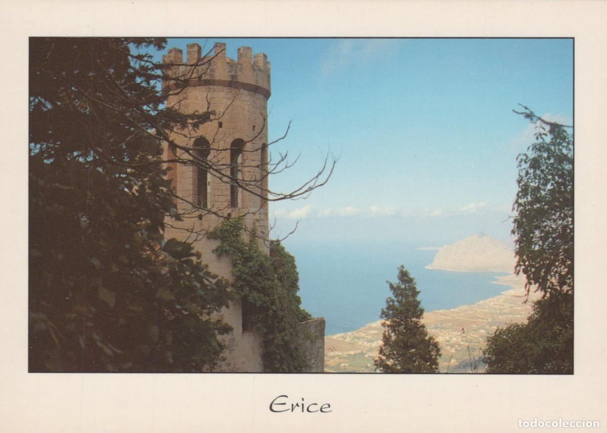 Postales: Italy Erice Torretta Pepoli Castle Tower Sicily Mediterranean Unposted *YAM346