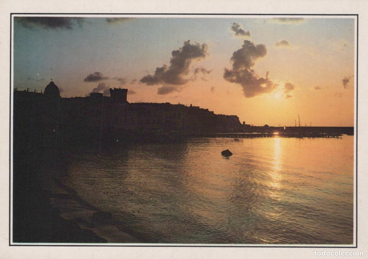 Postales: Italy Forio D Ischia Sunset Over the Sea and Town Silhouette Unposted *YAM374