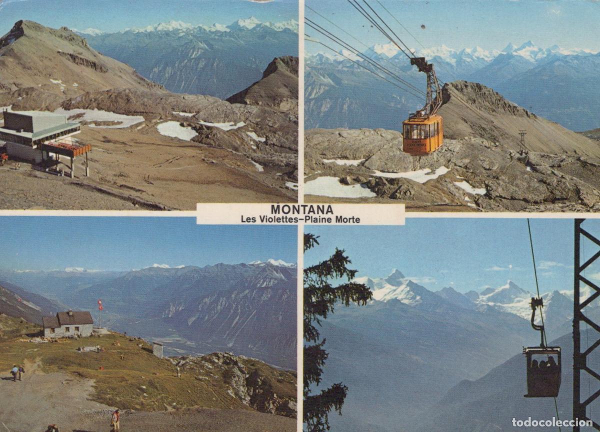 Postales: Switzerland Montana Les Violettes Plaine Morte Cable Car Mountain Views *YAM391