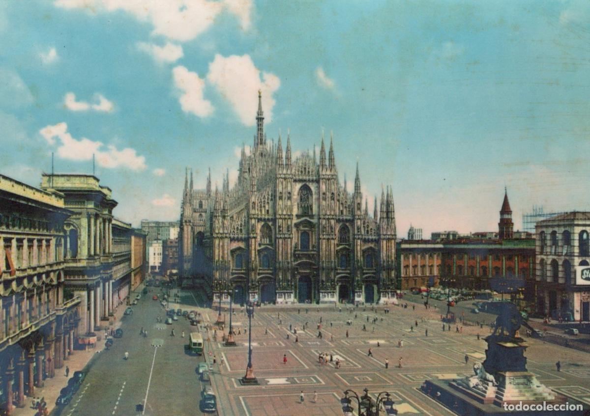 Postales: Italy Milan Duomo Square Cathedral Vintage Real Photo Unposted *YAM395