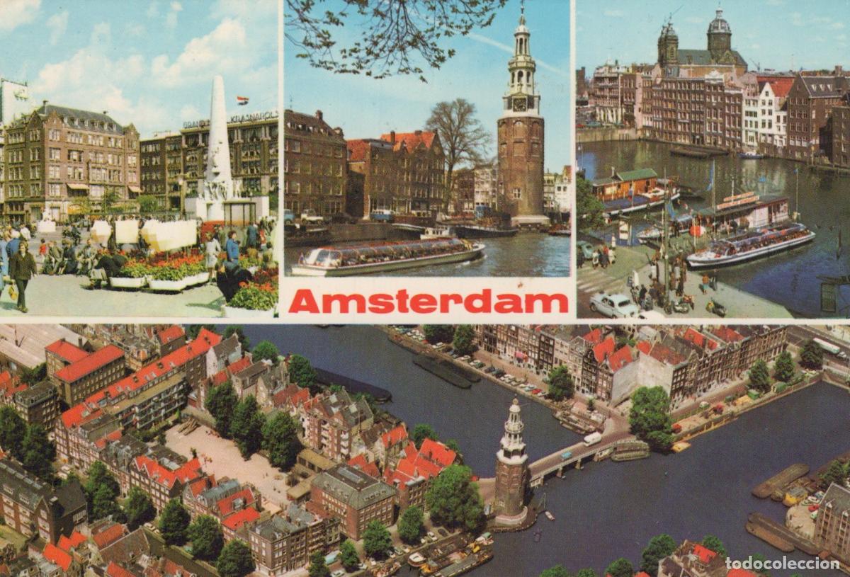 Postales: Netherlands Amsterdam Multi View Collage Canals Historic Buildings and *YAM411