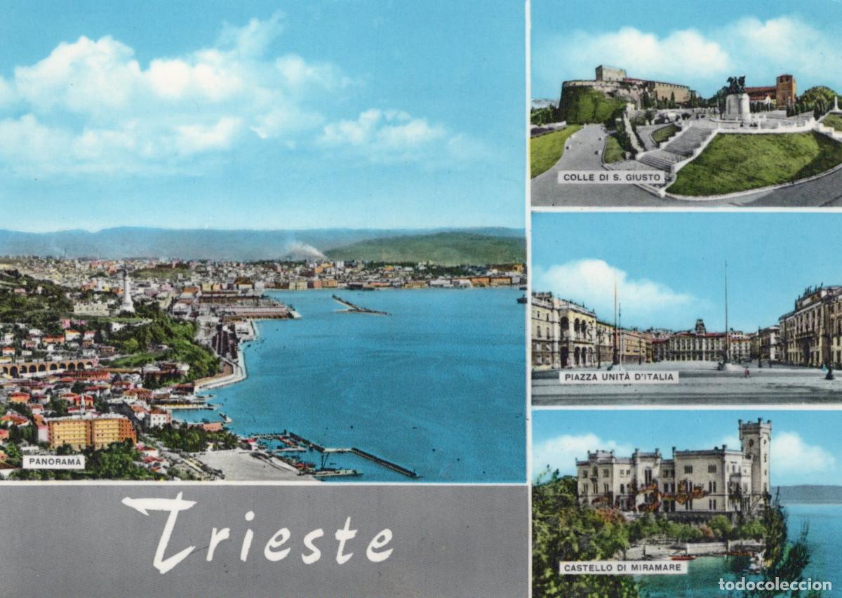 Cartoline: Italy Trieste Panorama Colle DI S Giusto Piazza Unit&agrave; D Italia Unposted *YAM424