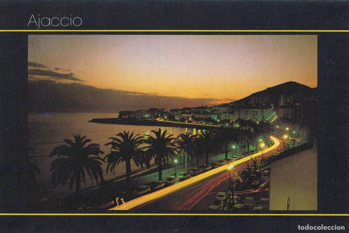 Postcards: France Ajaccio Coastal Cityscape At Sunset With Palm Trees Unposted *YAM429