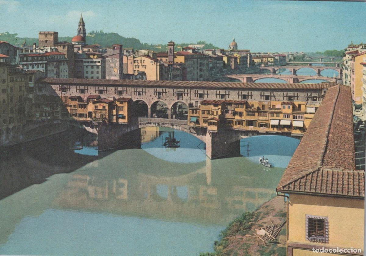 Postcards: Italy Florence Ponte Vecchio Old Bridge Arno River Cityscape Unposted *YAM450