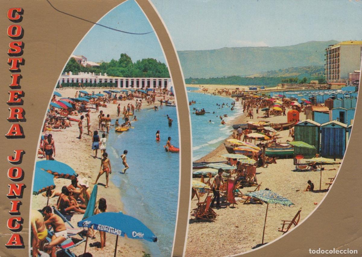Postcards: Italy Costiera Jonica Beach Scene People Swimming Sunbathing *YAM454