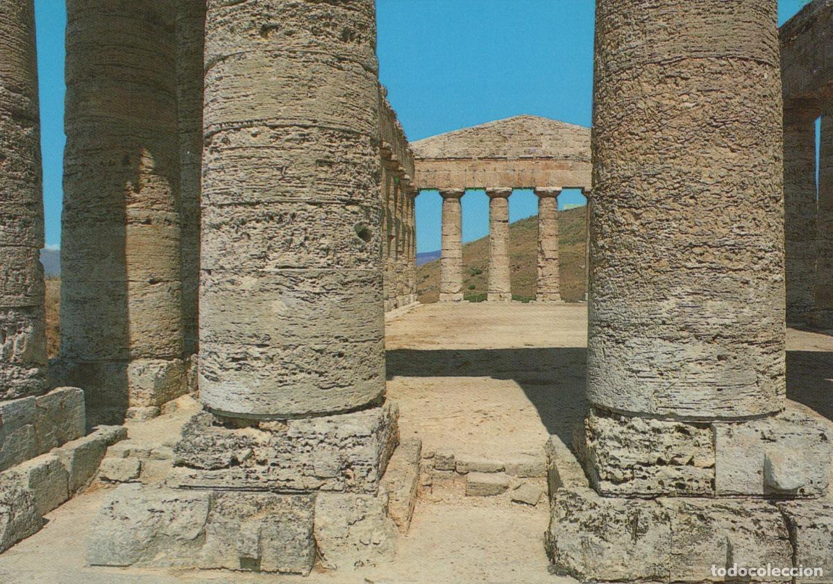 Cartes Postales: Italy Segesta Calatafimi Doric Temple Interior Ancient Greek Unposted *YAM297