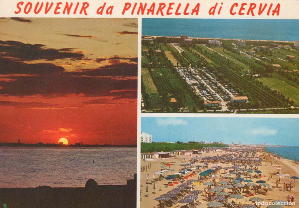 Cartes Postales: Italy Cervia Pinarella DI Sunset Beach Aerial View Vintage *YAM459