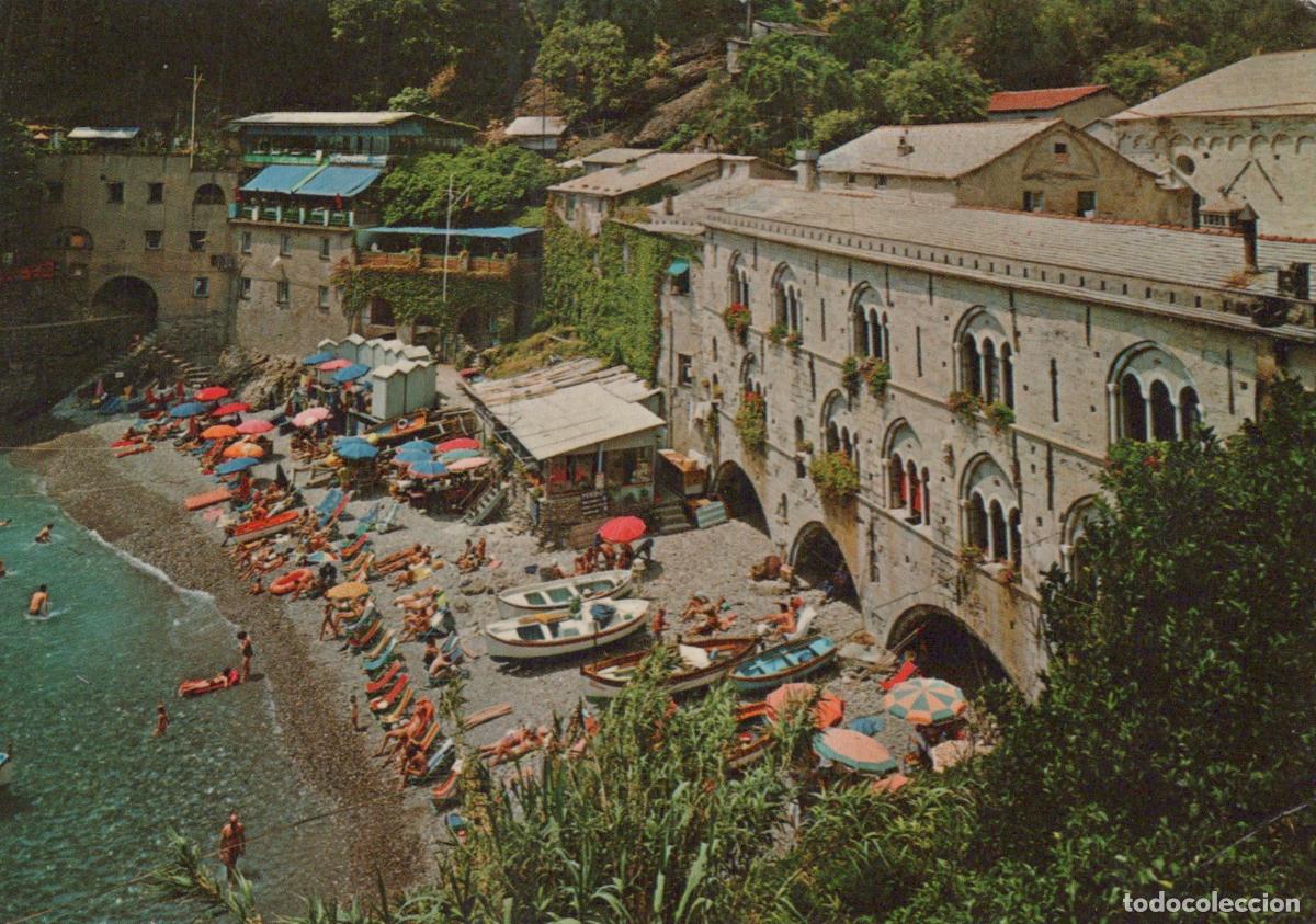 Postales: Italy S Fruttuoso Golfo Paradiso Beach With Sunbathers and Unposted *YAM302