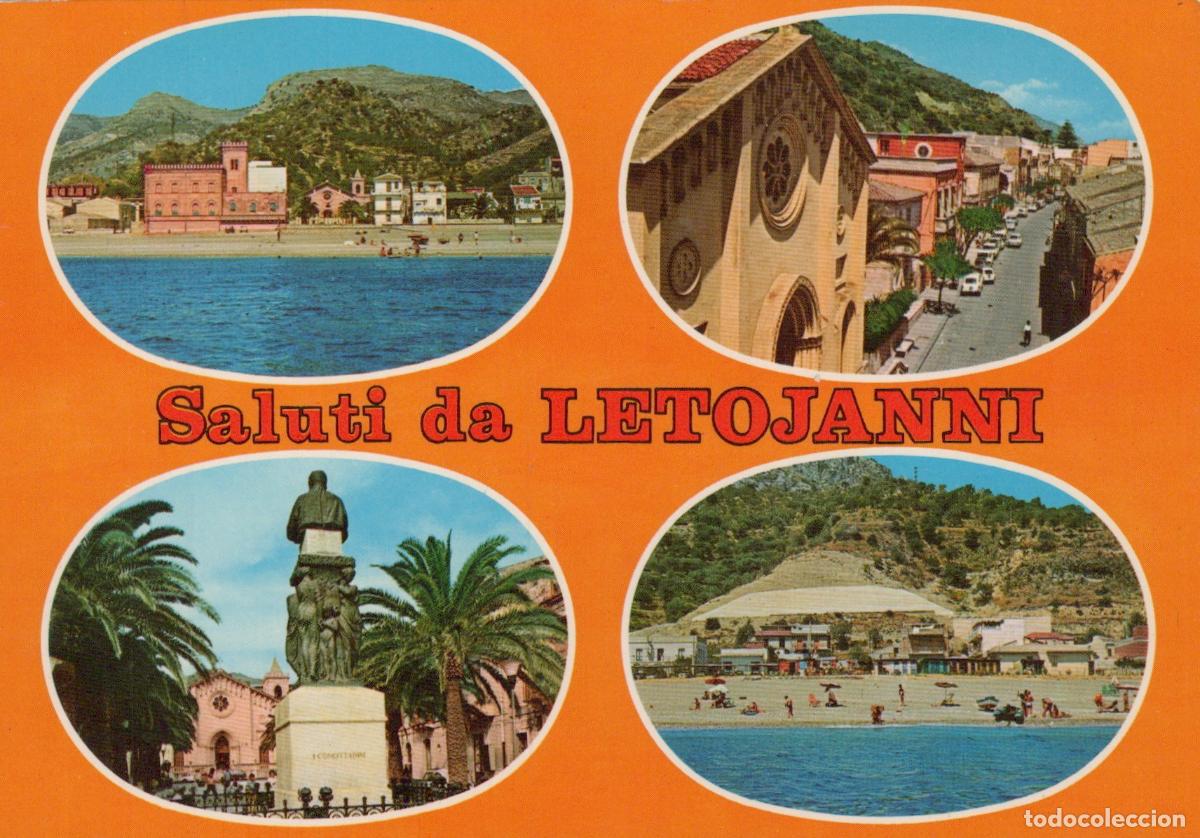 Postales: Italy Letojanni Sicily Multi View Beach Coastline Town Unposted *YAM470