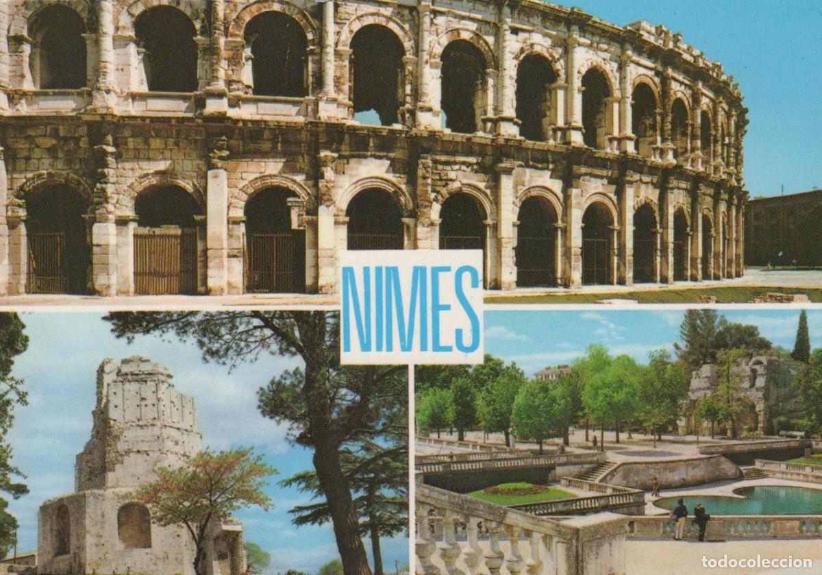 Postkarten: France Nimes Les Arenes Tour Magne Jardin de la Fontaine Roman Unposted *YAM499