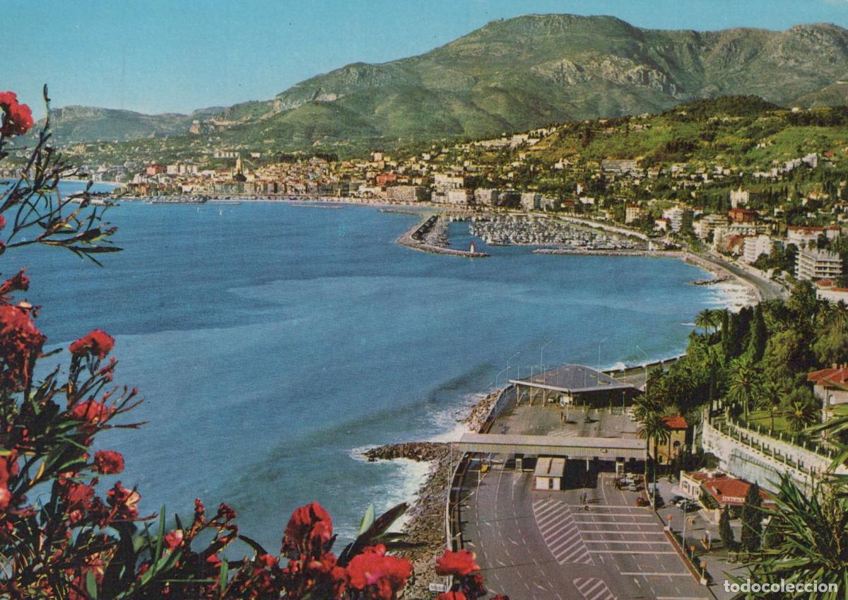 Postkarten: France Menton French Italian Border Coastal Town and Mountains View *YAM501