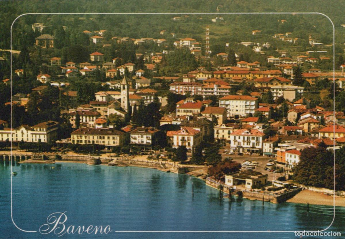 Postkarten: Italy Baveno Lago Maggiore Aerial View of Lakeside Town and Unposted *YAM328
