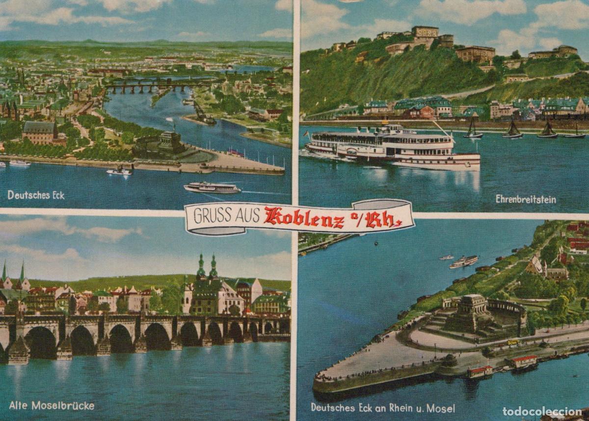 Postkarten: Germany Koblenz Multi View Deutsches Eck Ehrenbreitstein Alte *YAM524