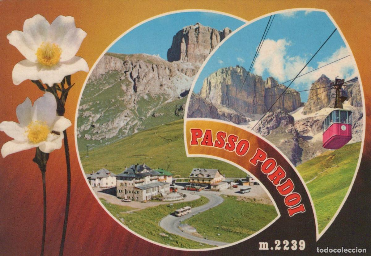 Postcards: Italy Passo Pordoi Mountain Pass Cable Car Alpine Landscape Unposted *YAM541