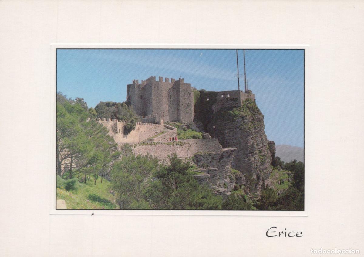 Cartoline: Italy Erice Sicily Castello Normanno E Tempio DI Venere Norman Unposted *YAM347