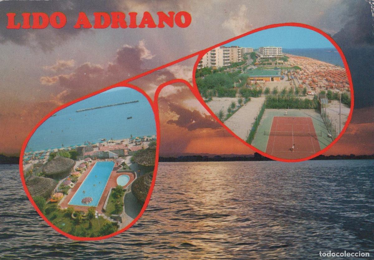 Cartoline: Italy Lido Adriano Beach Resort Swimming Pool Tennis Court Unposted *YAM545