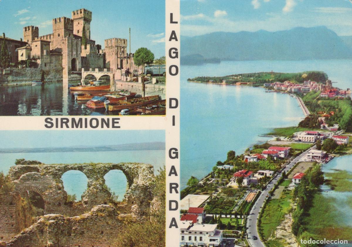 Cartes Postales: Italy Sirmione Lake Garda Scaliger Castle Roman Ruins Panoramic View *YAM554