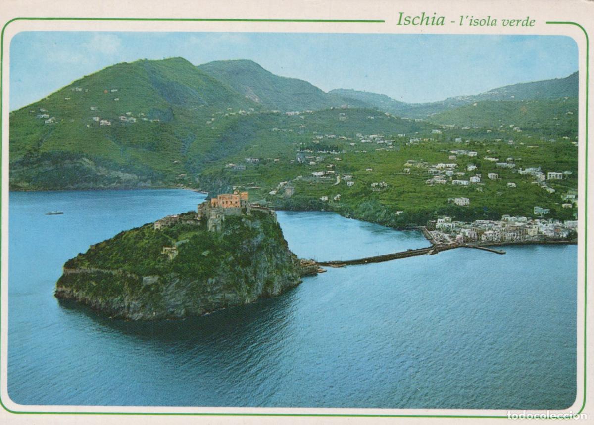 Postales: Italy Ischia Aragonese Castle Campagnano Hills Mediterranean Unposted *YAM368